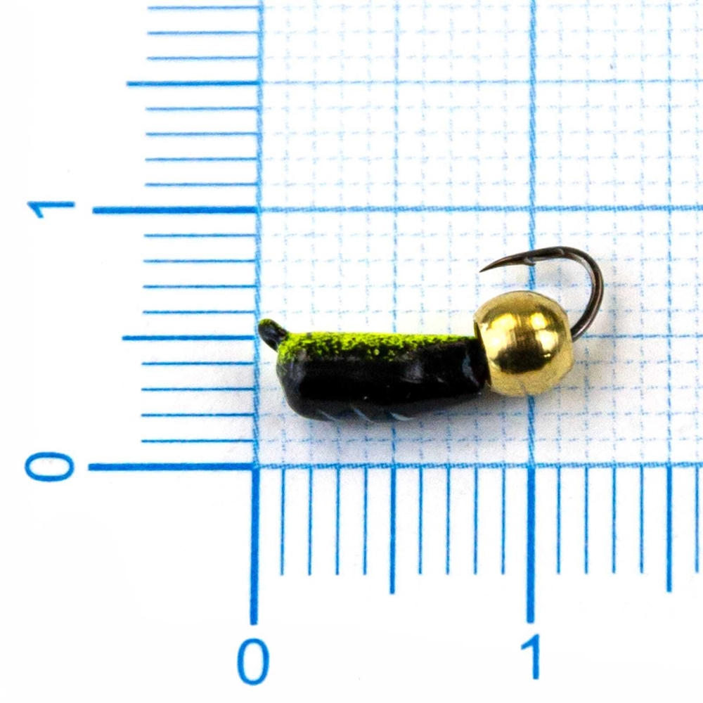 Мормышка Владимирская 432 "Гвоздик с латунным шариком золото", 3мм, 0.9гр (15шт/уп)