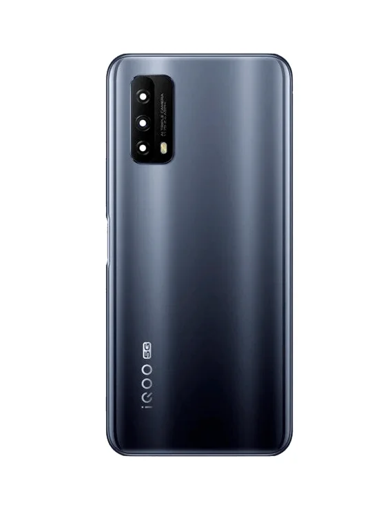 Задняя крышка для  Iqoo Z1X черная (Black) со стеклом камеры