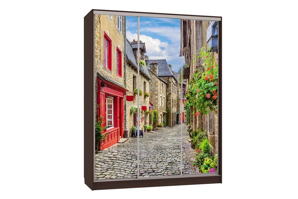 Шкаф-купе "Бассо-7 600 Европа" (венге), ЛДСП 16 мм, Мебельсон