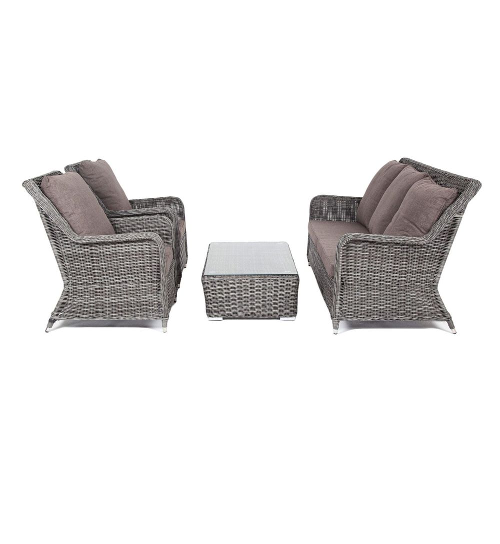 "Гляссе" лаунж-зона из искусственного ротанга, цвет графит