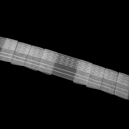 Шторная лента Oz-Is арт. 4444 МР, коэф сборки 1:2,5, цвет прозрачный (ширина 80 mm)