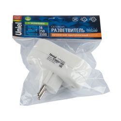 S-GES2-16O Разветвитель сетевой Uniel. количество розеток – 2. Максимальный ток 16А. Максимальная мощность нагрузки – 3500Ватт. заземление. упаковка – пакет