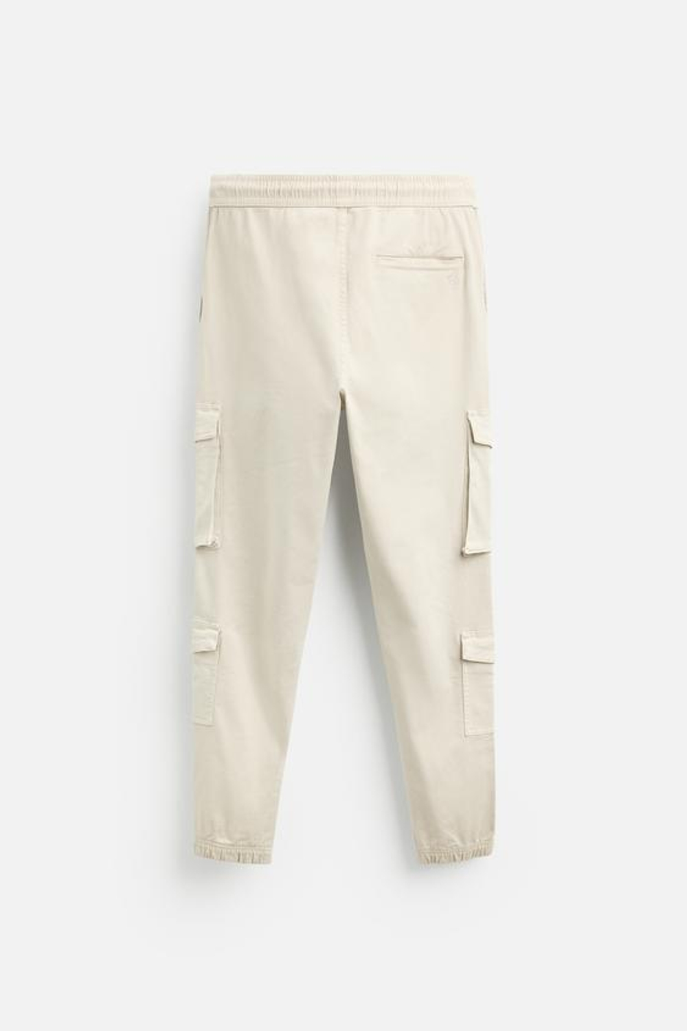 ZARA БРЮКИ КАРГО С КАРМАНАМИ, БЕЖЕВЫЙ