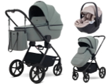 Детская коляска Rant Teo Soft 3 в 1 с автокреслом Aster Zero Beige Olive