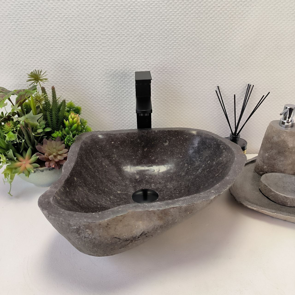 Раковина из речного камня RS63330 (41*40*14) 0122