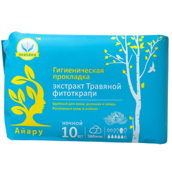 Прокладки Аккайын Экстракт травяной фитоткрапи ночные 10 шт