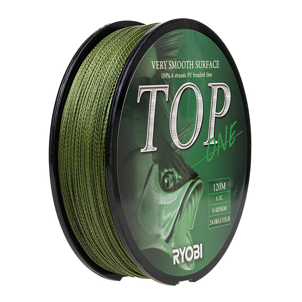 Шнур TOP PE4X-120M 6,0/d-0.405mm Dark green Ryobi