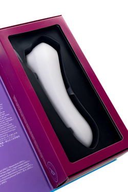 Вакуум-волновой бесконтактный стимулятор клитора Satisfyer Dual Pleasure, силикон, белый, 17,9 см.