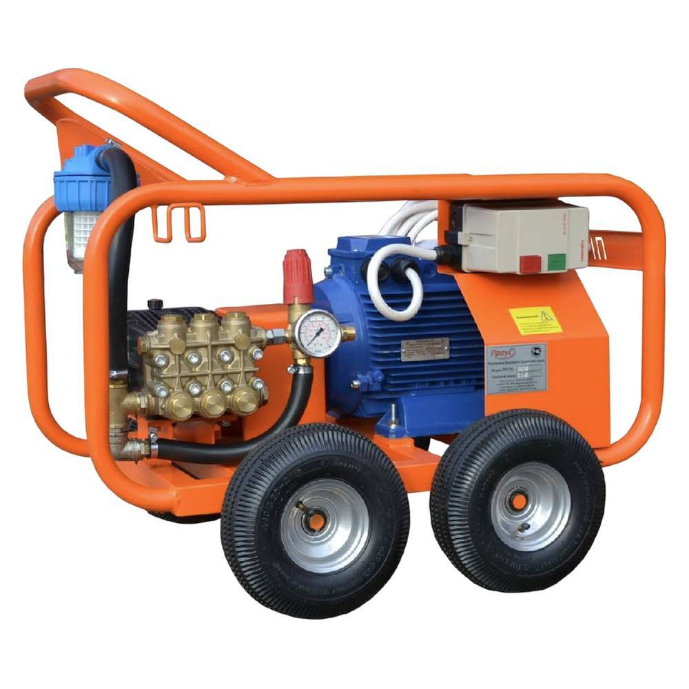 Установка высокого давления для опрессовки Преус Е-ГС 30-20 на колесах