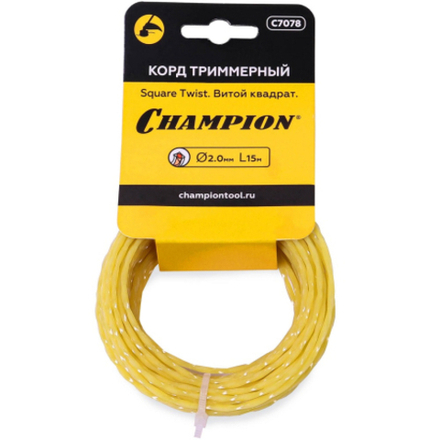 Леска CHAMPION Square Twist 2.0мм*15м (витой квадрат) в мотке   C7078