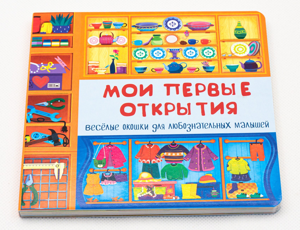 Книжка с двойными окошками МОИ ПЕРВЫЕ ОТКРЫТИЯ