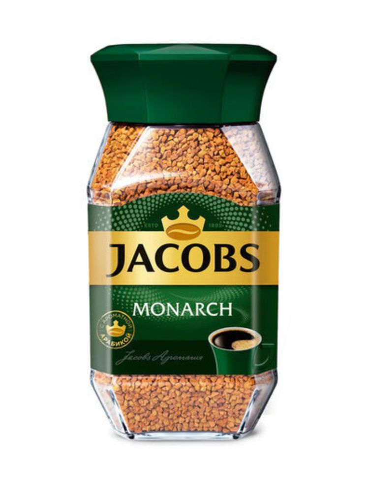 Кофе растворимый Jacobs Monarch, стеклянная банка 270 г, 2 шт