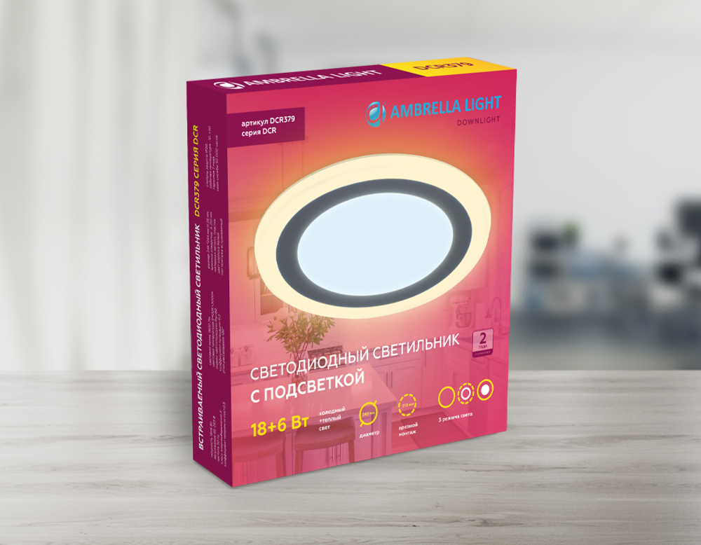 DCR379 18W+6W 6400K/3000K 85-265V D245*28