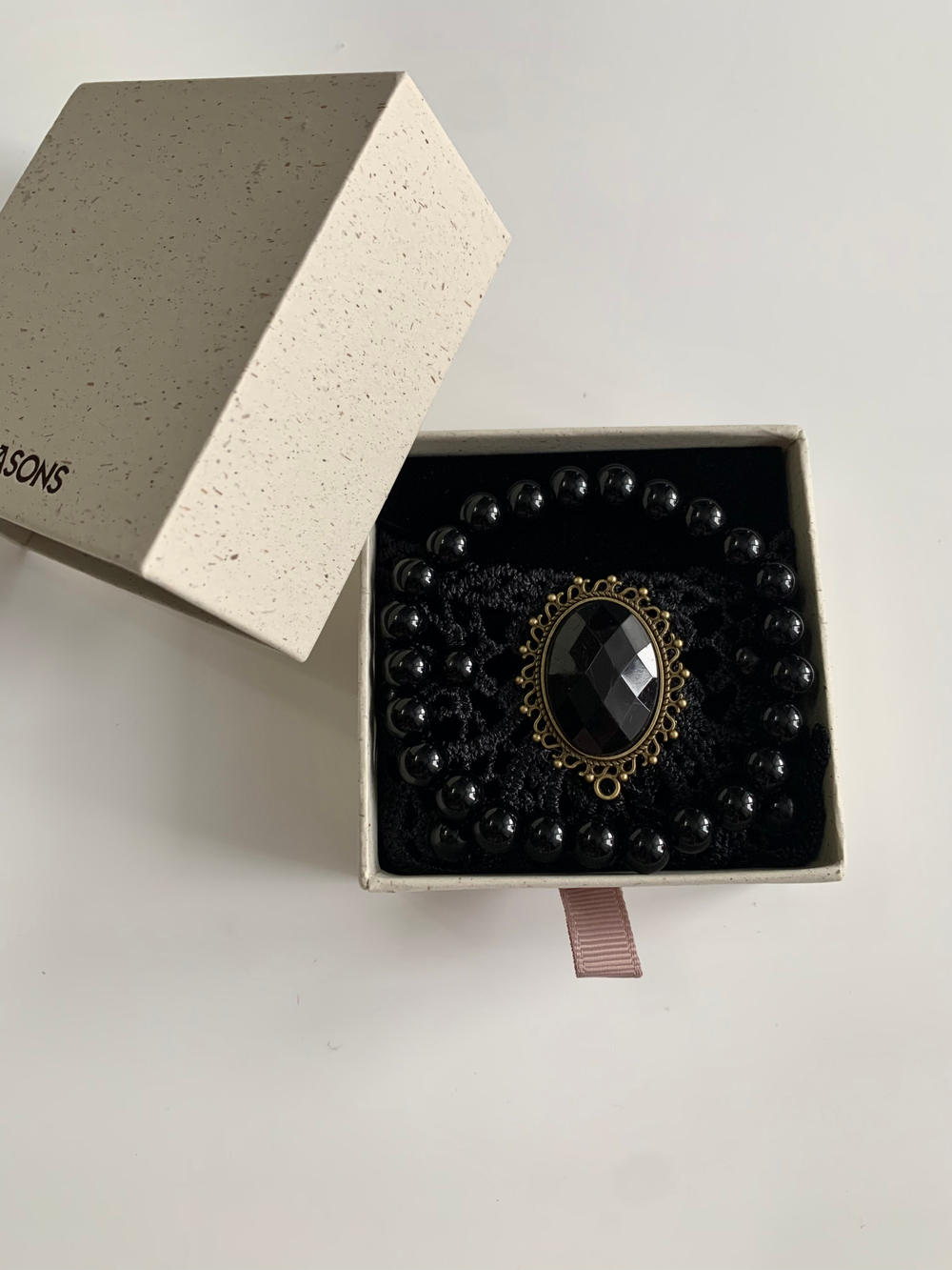 Black Orchid-Set/«Черная орхидея»/ колье-чокер и браслет