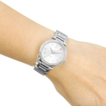 Vivienne Westwood Wrist Watch Quartz Movement Stainless Steel Strap 32mm Silver Dial Women"s Watch 50m Water Resistant