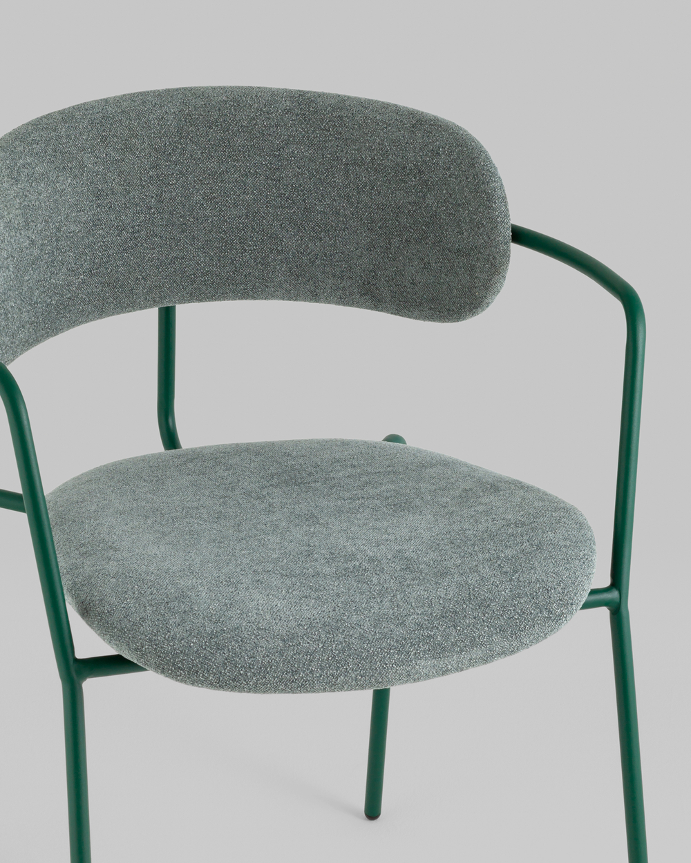Стул Дженни букле зеленый каркас зеленый полуглянцевый муар