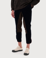 UNDERCOVER БРЮКИ УКОРОЧЕННЫЕ ВЕЛЬВЕТОВЫЕ ТЕМНО-СИНИЕ