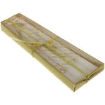 Свеча «Праздник» (набор 4 шт) 20 см, Белый/Золото