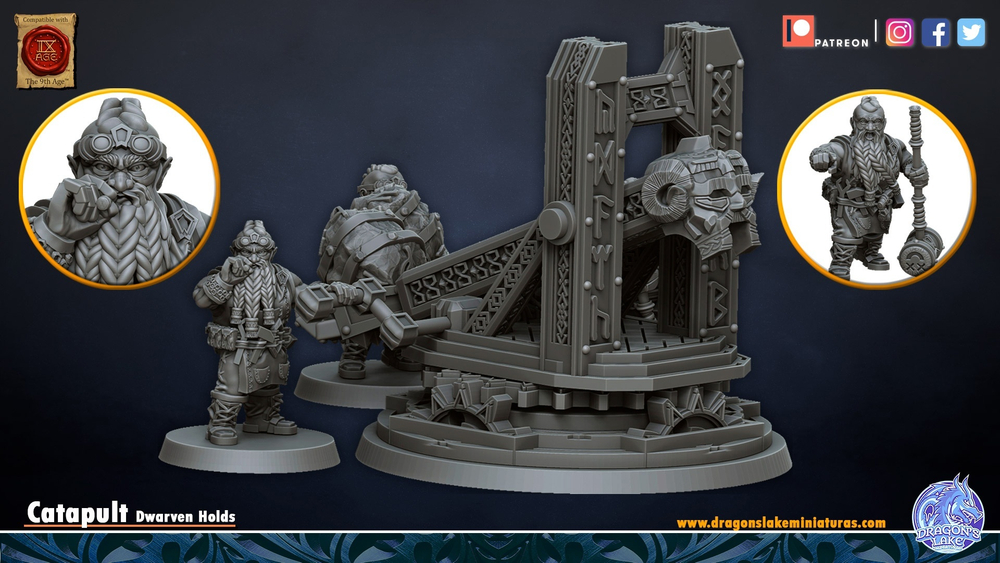 Dwarf Catapult with Crew
