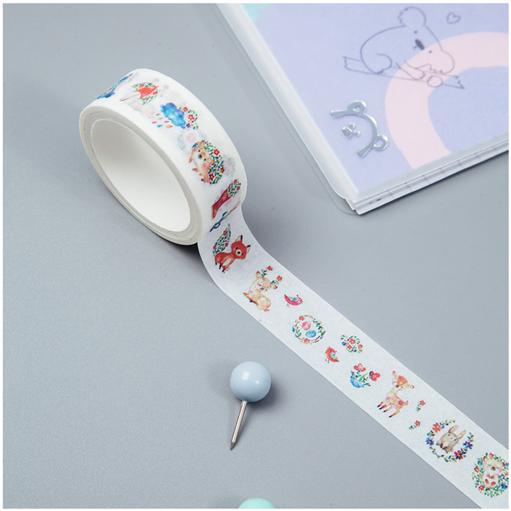 Клейкая лента декоративная "Cute toys", 1,5см*3м, MESHU