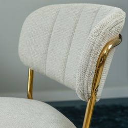 Стул барный Eirill, шенилл, серый