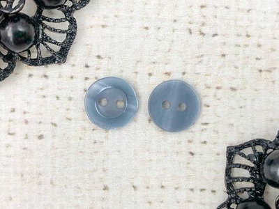 Пуговицы блузочные, d 1,1 см, 2 прокола, серо-голубой