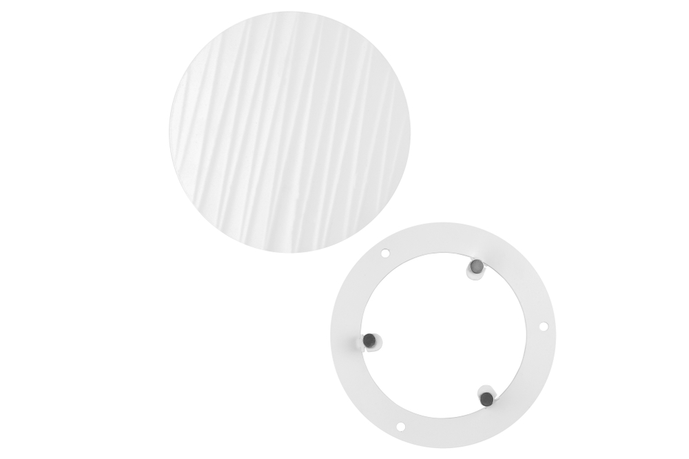 Решетка на магнитах круглая RDKV-100 Волна, белая