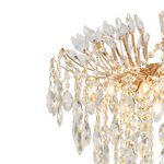 Люстра на штанге 8x40Вт E14, металл/хрусталь, золото/прозрачный