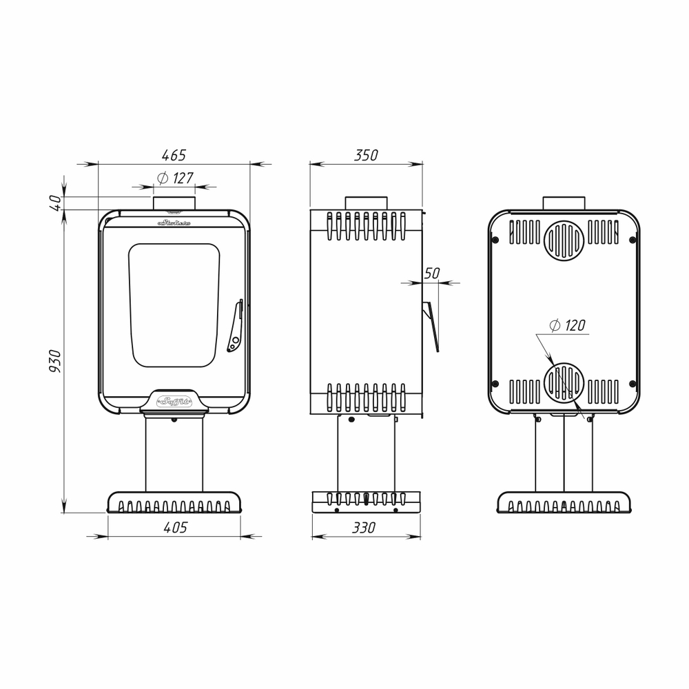 Печь-камин Stoker Soffit 9-S