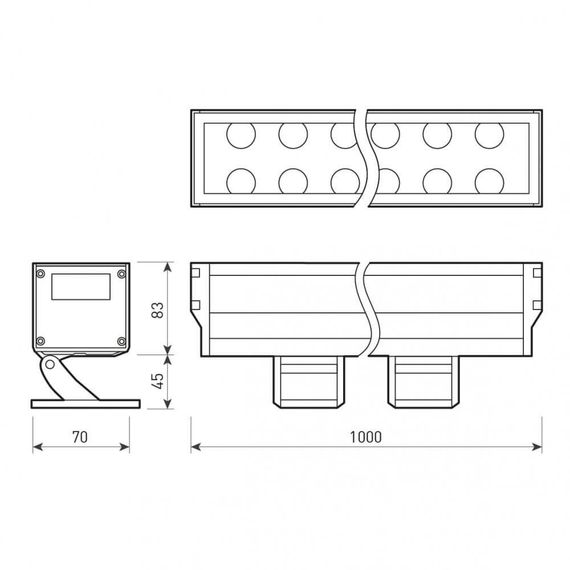 Прожектор светодиодный Arlight 54W 4000K AR-Line-1000XL-54W-230V Day 026096