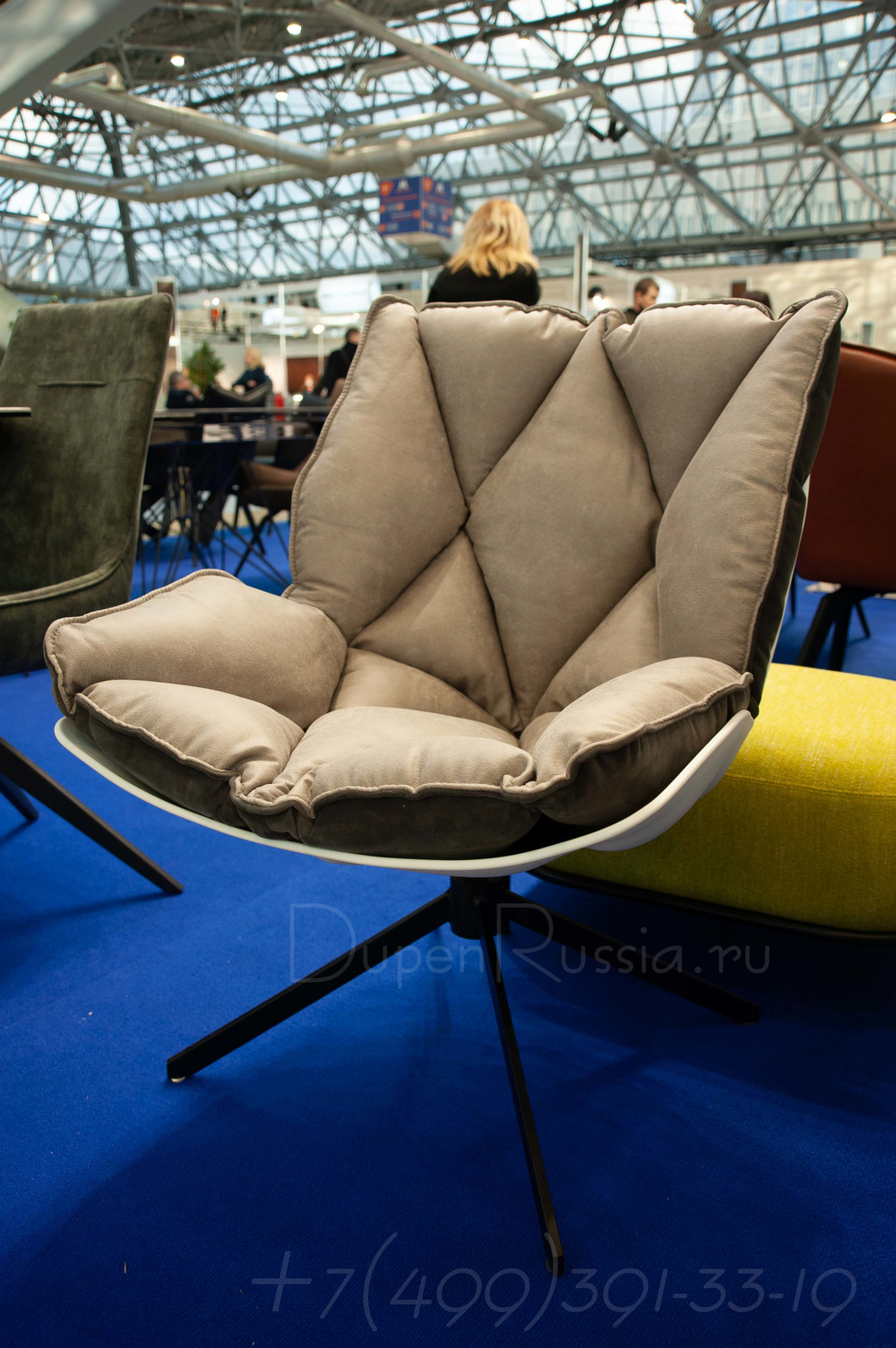 Дизайнерское кресло DC-1565D серое (GREY)