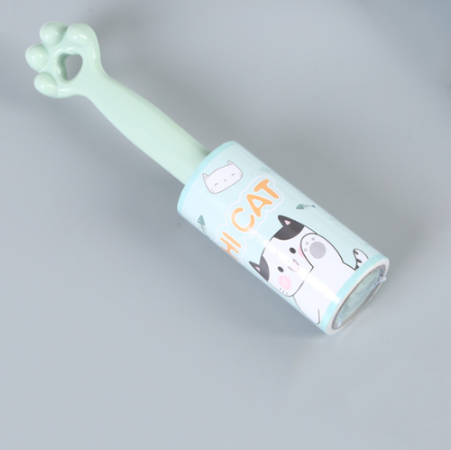 Валик для чистки одежды "Котики", зеленый