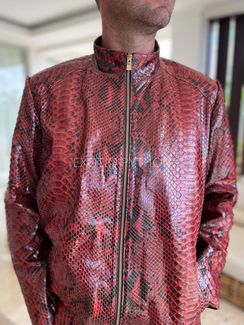 Мужская куртка из кожи питона JT-119