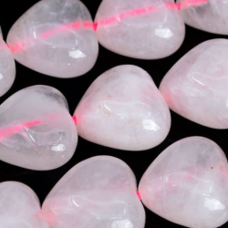Бусина "Сердечко" розовый кварц асс.