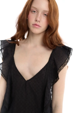 Легкий топ в горошек