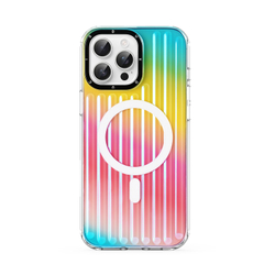 Усиленный прозрачный чехол (Gradient Rainbow) с поддержкой MagSafe от Dux Ducis для iPhone 16 Pro Max, серия Zest Series Case