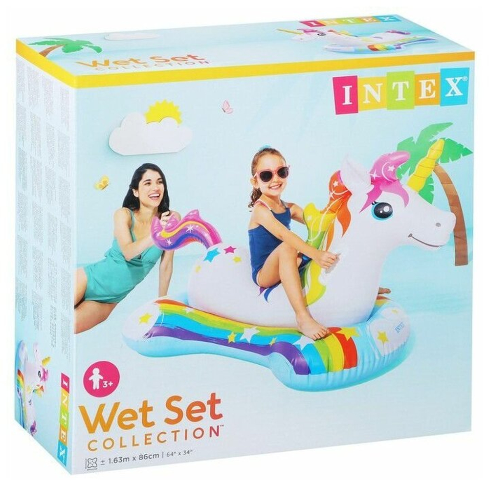 Надувной матрас-наездник Intex 57552 "Единорог", 163х86см