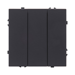 Трехклавишный выключатель 10А/250В Черный матовый Kollinger Eclipse EC-710BK