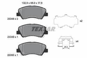 TEXTAR - 2534801-TET - Brake Pad Set, disc brake