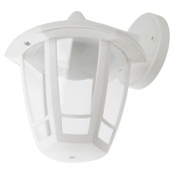 Садово-парковый светильник ЭРА ДБУ 07-8-006 Дели 3 белый 6 гранный настенный IP44 светодиодный 8Вт 3000K | Садово-парковые светильники