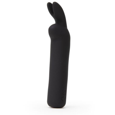 Черная вибропуля с ушками Rechargeable Rabbit Ears Bullet Vibrator (Цвет: черный)