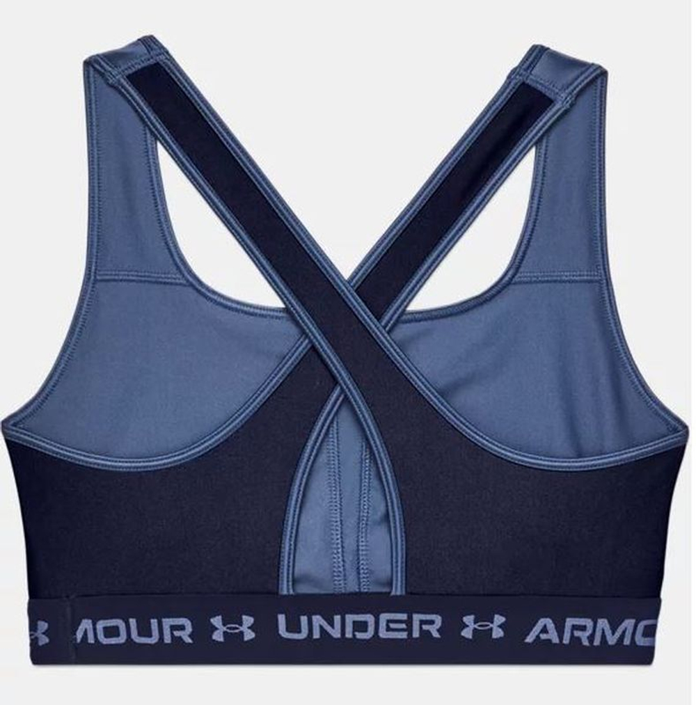Теннисный бюстгальтер Under Armour Women's Mid Crossback Matte/Shine Sports Bra - blue