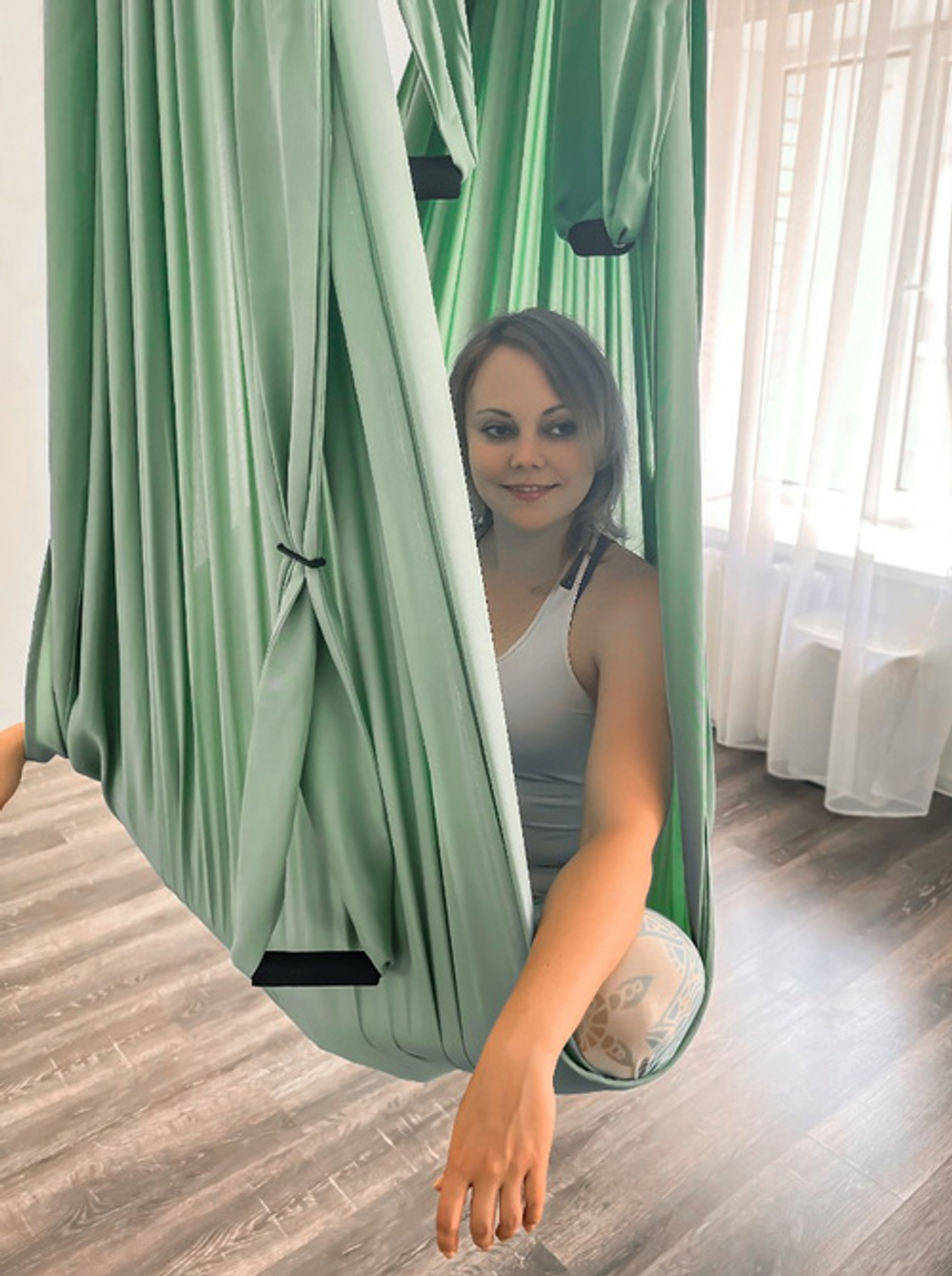 Гамак для йоги с ручками Classic pluse 3 м