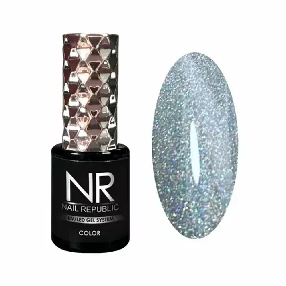 Nail Republic Гель-лак 417 Мерцающий серый, 10 мл