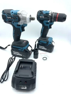 Набор 2в1 бесщеточный набор 21 v гайковерт 300Nm, бесщеточный шуруповерт с ударом