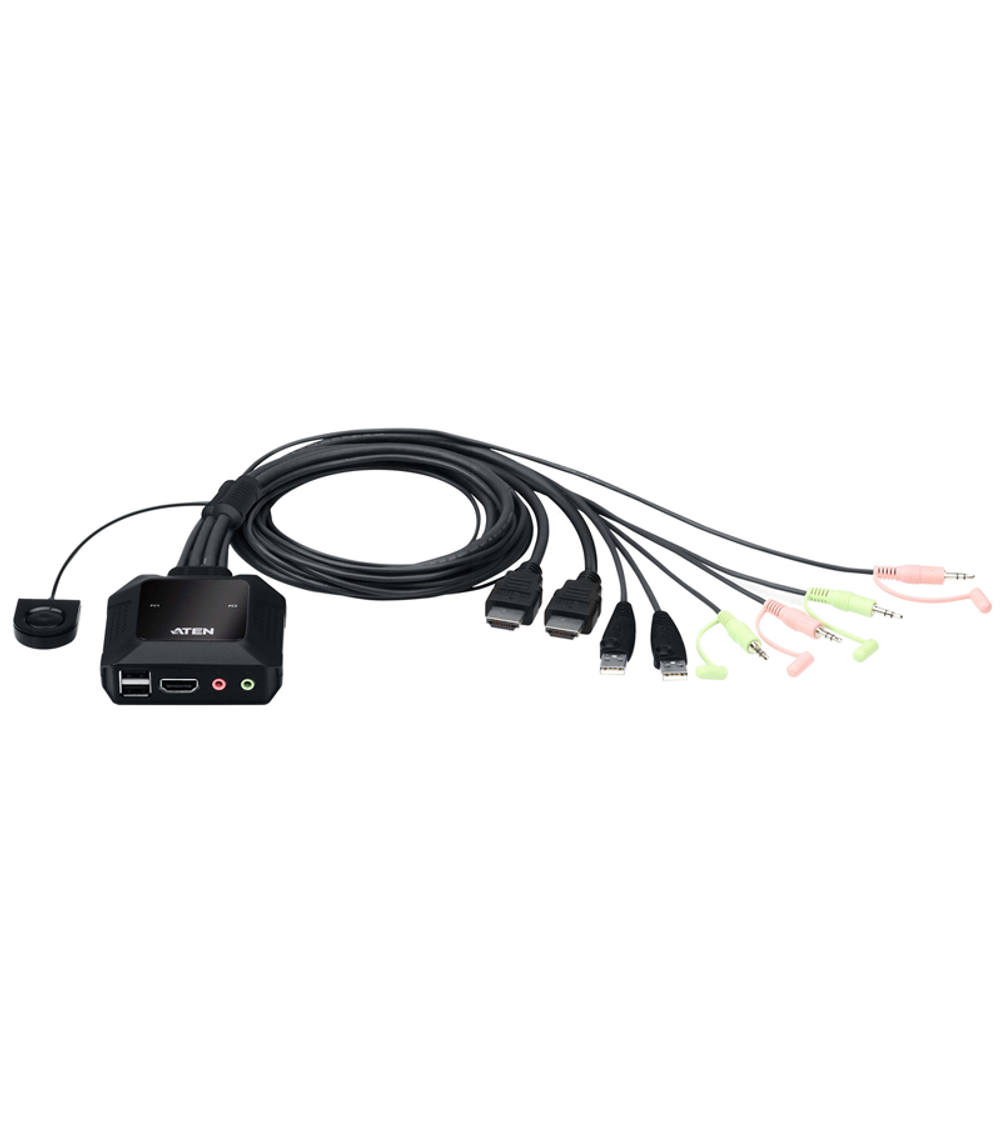 Квм переключатель ATEN 2-Port USB 4K HDMI Cable KVM Switch