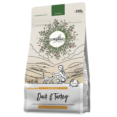 Craftia Harmona Sterilised Cat Утка с Индейкой 320гр.