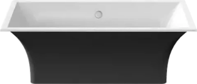 Ванна из литого мрамора отдельностоящая BAS Мадрид 1700х800 черный