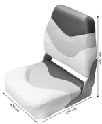 Сиденье "Premium", белое с серым (10251891)