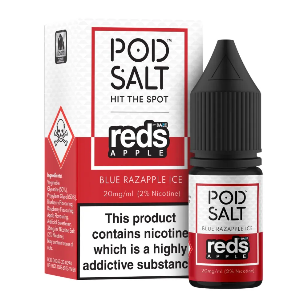 Pod Salt E-Liquid - Blue Razapple Ice (2% nic, 10ml)